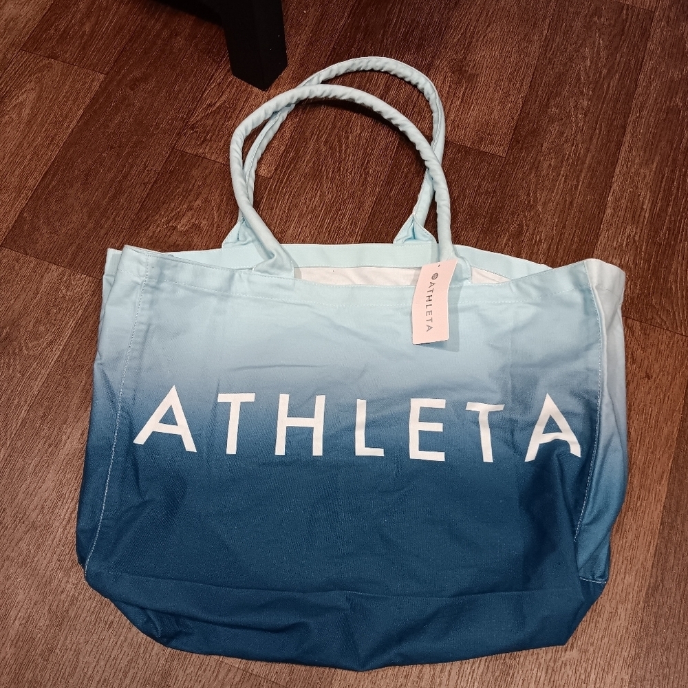 Athleta Light-to-Dark Blue Ombre Tote